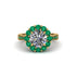 Emerald Round Halo Engagement Ring - Unity No. 16