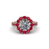 Ruby Round Halo Engagement Ring - Unity No. 47