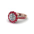 Ruby Round Halo Engagement Ring - Unity No. 47 image 1