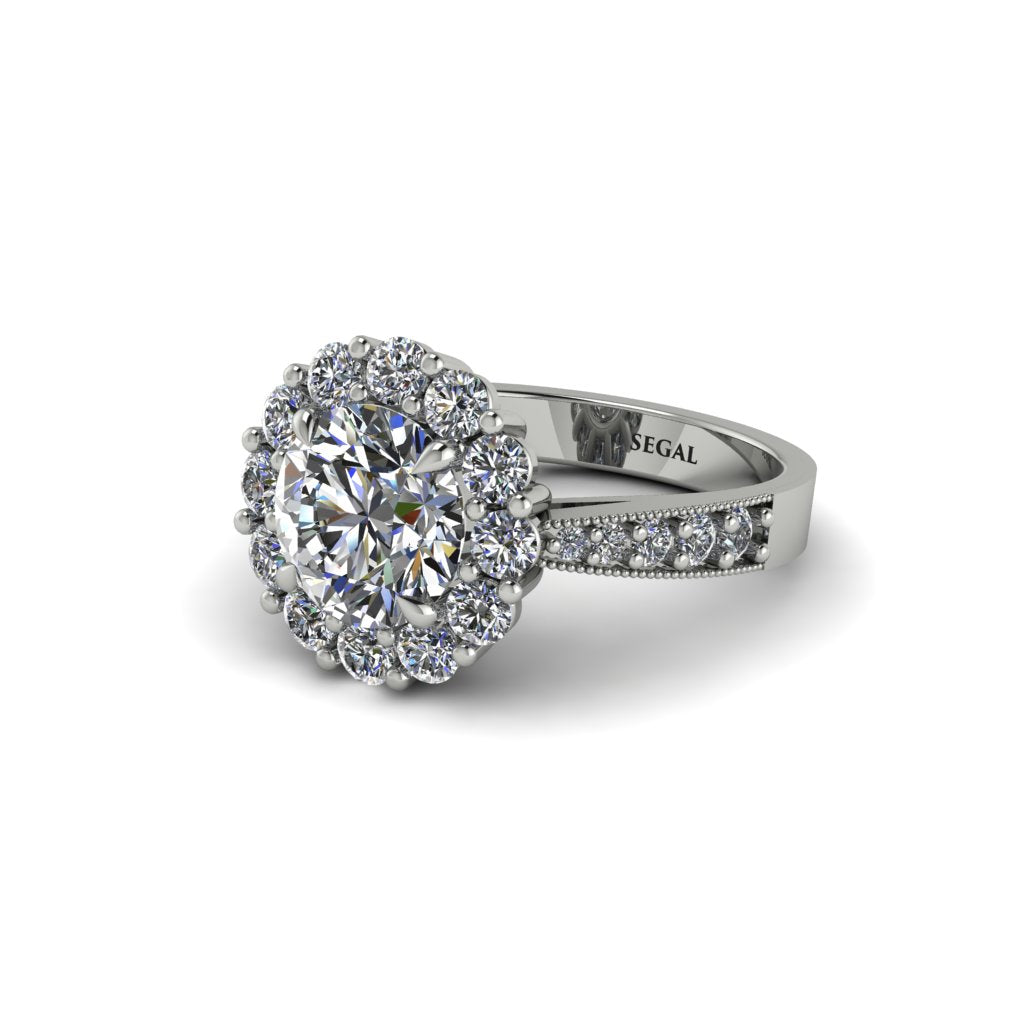Diamond Round Halo Engagement Ring - Unity No. 3