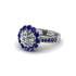 Sapphire Round Halo Engagement Ring - Unity No. 63 image 1