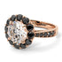 Black Diamond Round Halo Engagement Ring - Unity No. 32
