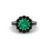 Black Diamond Round Halo Engagement Ring - Unity No. 36