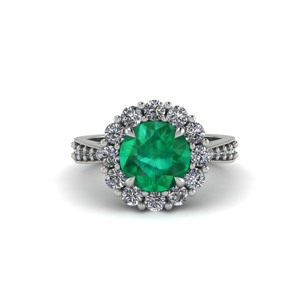 Diamond Round Halo Engagement Ring - Unity No. 6