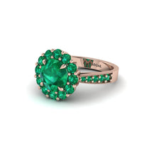 Emerald Round Halo Engagement Ring - Unity No. 20 image 1