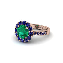 Sapphire Round Halo Engagement Ring - Unity No. 65 image 1