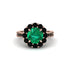 Black Diamond Round Halo Engagement Ring - Unity No. 35 image 3