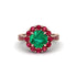 Ruby Round Halo Engagement Ring - Unity No. 50