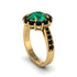 Black Diamond Round Halo Engagement Ring - Unity No. 34 image 3