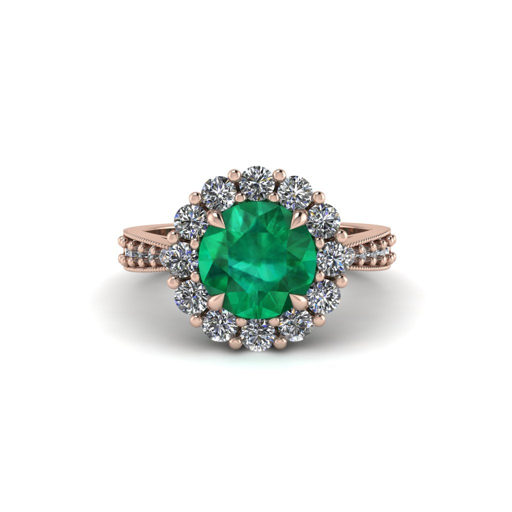 Diamond Round Halo Engagement Ring - Unity No. 5