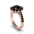 Black Diamond Round Halo Engagement Ring - Unity No. 38 image 8
