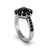Black Diamond Round Halo Engagement Ring - Unity No. 39