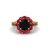 Ruby Round Halo Engagement Ring - Unity No. 52