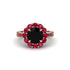 Ruby Round Halo Engagement Ring - Unity No. 53 image 3
