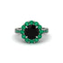 Emerald Round Halo Engagement Ring - Unity No. 24