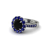 Sapphire Round Halo Engagement Ring - Unity No. 69