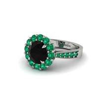 Emerald Round Halo Engagement Ring - Unity No. 24 image 1