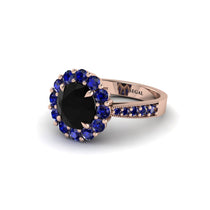 Sapphire Round Halo Engagement Ring - Unity No. 68 image 1