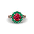Emerald Round Halo Engagement Ring - Unity No. 26