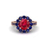 Sapphire Round Halo Engagement Ring - Unity No. 71