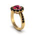 Black Diamond Round Halo Engagement Ring - Unity No. 40 image 2