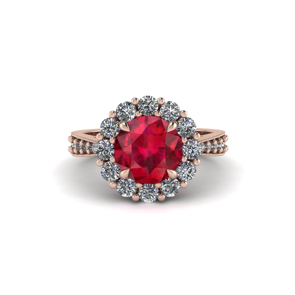 Diamond Round Halo Engagement Ring - Unity No. 11