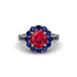 Sapphire Round Halo Engagement Ring - Unity No. 72 image 3