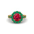 Emerald Round Halo Engagement Ring - Unity No. 25 image 3
