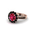 Black Diamond Round Halo Engagement Ring - Unity No. 41