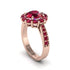 Ruby Round Halo Engagement Ring - Unity No. 56