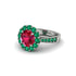 Emerald Round Halo Engagement Ring - Unity No. 27 image 1