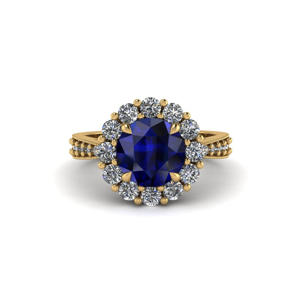 Diamond Round Halo Engagement Ring - Unity No. 13