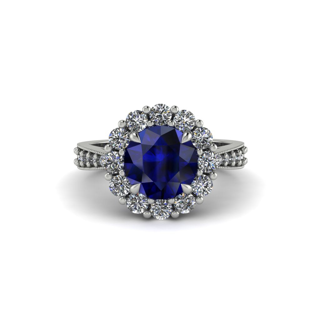 Diamond Round Halo Engagement Ring - Unity No. 15