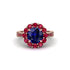 Ruby Round Halo Engagement Ring - Unity No. 59