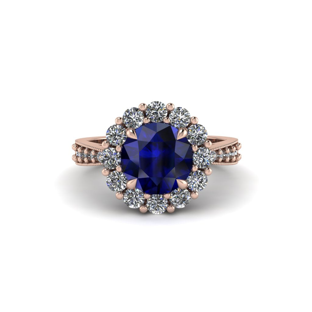 Diamond Round Halo Engagement Ring - Unity No. 14