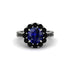 Black Diamond Round Halo Engagement Ring - Unity No. 45 image 3