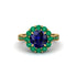 Emerald Round Halo Engagement Ring - Unity No. 28