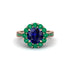 Emerald Round Halo Engagement Ring - Unity No. 29