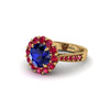 Ruby Round Halo Engagement Ring - Unity No. 58