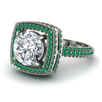 Round Diamond Double Halo Engagement Ring - Kayleigh No. 18 image 1