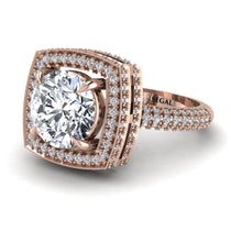 Round Diamond Double Halo Engagement Ring - Kayleigh No. 2 image 1