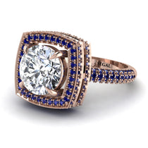 Round Diamond Double Halo Engagement Ring - Kayleigh No. 62 image 1