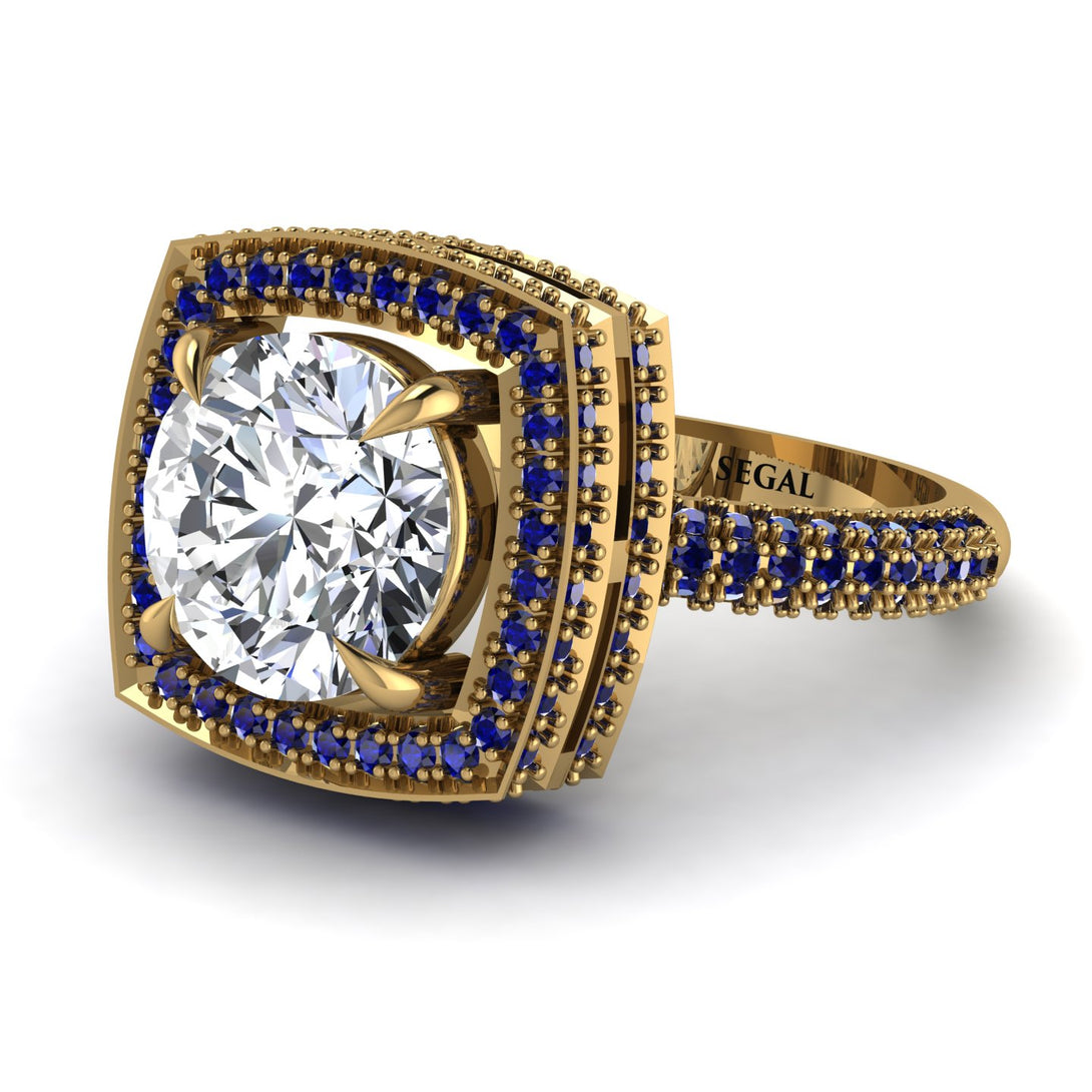 Round Diamond Double Halo Engagement Ring - Kayleigh No. 61