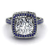 Round Diamond Double Halo Engagement Ring - Kayleigh No. 63