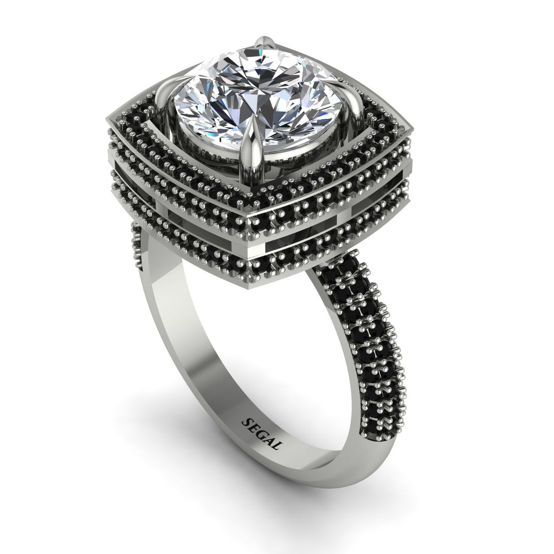 Round Diamond Double Halo Engagement Ring - Kayleigh No. 33