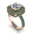 Round Diamond Double Halo Engagement Ring - Kayleigh No. 17