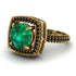 Round Emerald Double Halo Engagement Ring - Kayleigh No. 34 image 1