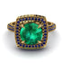 Round Emerald Double Halo Engagement Ring - Kayleigh No. 64 image 2