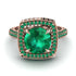 Round Emerald Double Halo Engagement Ring - Kayleigh No. 20 image 2