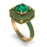 Round Emerald Double Halo Engagement Ring - Kayleigh No. 19 image 3